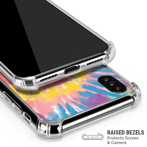 Rainbow Tie Dye iPhone XS Max Clear Case